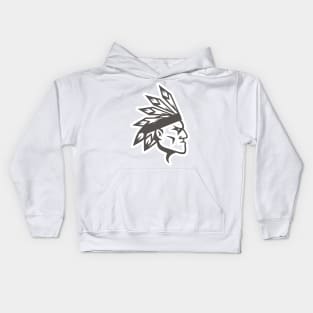 American Apache Indian Logo. Cherokee character icon design. Ethnic logo design. Kids Hoodie